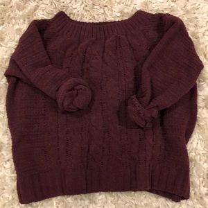 American Eagle Cropped Purple Sweater